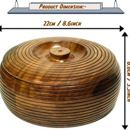 Chapati Box Round Hot Pot Handcrafted Wooden Classic Serving Chapati Casserole Serve Casserole-18