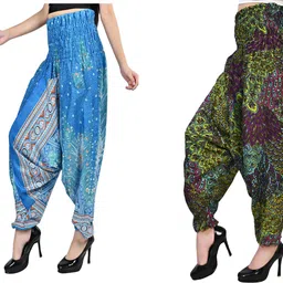 narnari Printed Pure Crepe Women Harem Pants-picture-4
