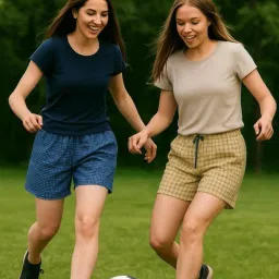Pack of 2 Checkered Women Multicolor Casual Shorts-image-44