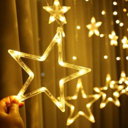 138 LEDs 8 m Yellow Flickering Star Rice Lights-image-46