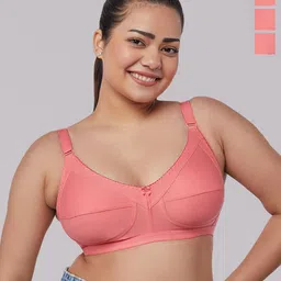 MAASHIE Pack Of 3 Non-Padded Non-Wired Everyday Full Coverage Bra-picture-20
