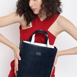 KLEIO Color-Blocked Handheld Tote Bag-27