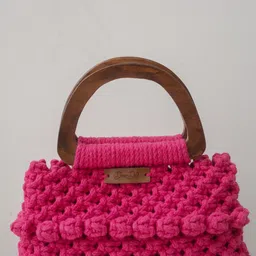 DECORDILL Self Design Structured Cotton Handheld Bag-40