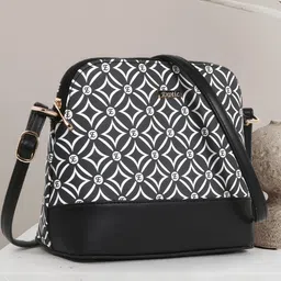 Exotic Geometric Printed PU Sling Bag-3