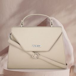 FLYING BERRY Grey Solid Satchel Bag-46