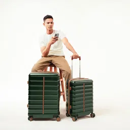 Assembly Odyssey Set Of 2 Textured Trolley Bag-14