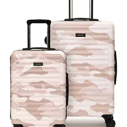 Assembly Camo 2 Pcs Printed Hard-Sided Cabin & Medium Trolley Bag-0