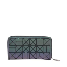 BAOMI Women Grey Geometric PU Zip Around Wallet-image-74
