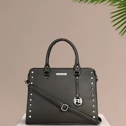 FLYING BERRY Black Embellished Handheld Bag-18
