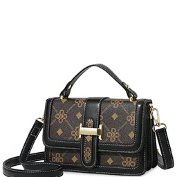 Diva Dale Geometric Printed Structured Handheld Bag-image-23