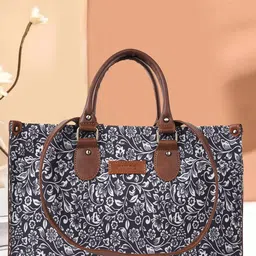 FARGO Floral Printed Structured Handheld Bag-15