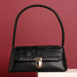 haute sauce by  campus sutra HAUTE SAUCE by Campus Sutra Textured Structured Handheld Bag image 1