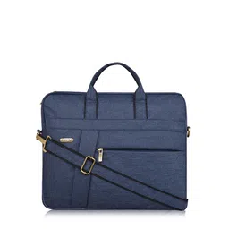 LOREM Unisex Blue Textured Laptop Bag-13