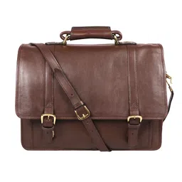 Hidesign Men Brown Solid Laptop Bag-image-44