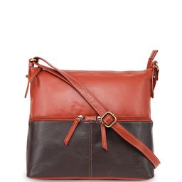 GENWAYNE Colourblocked Leather Structured Sling Bag-3