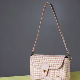 Berrylush Self Design Structured Handheld Bag-45