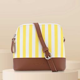 Fastrack Striped Zip Detail Sling Bag-27