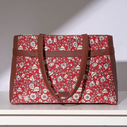 ZOUK Floral Printed Structured Tote Bag image 1