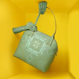 EUME Women Green Printed Structured Synthetic Leather Handbag-29
