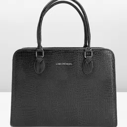 Lino Perros Women Croc Textured Structured Laptop Shoulder Bag-58