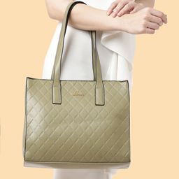 Lavie Rex Olive Green Textured Shoulder Bag-35