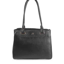 Metro Black Leather Structured Shoulder Bag-10