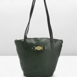 Hidesign Snakeskin Textured Leather Structured Shoulder Bag-6