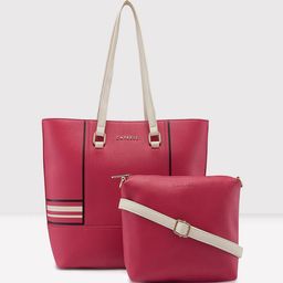 Caprese Textured Structured Shoulder Bag With Pouch-12