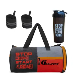 GROUPERS Colourblocked Medium Foldable Sports or Gym Duffel Bag-image-39