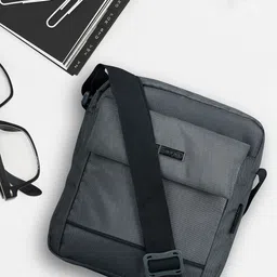 ZIPLINE Unisex Textured Messenger Bag-41