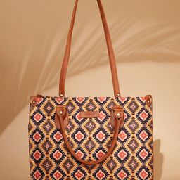 FARGO Ethnic Motifs Printed Oversized 16 Inch Laptop Tote Bag-8
