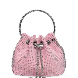 INKMILAN Embellished PU Bucket Handheld Bag-0