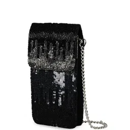 MARKQUES Embellished Suede Sequined Structured Sling Bag image 2
