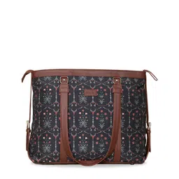 ZOUK Women Ethnic Motifs Printed Laptop Structured Hobo Bag image 2