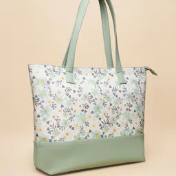 Anouk White Floral Printed Structured Shoulder Bag image 2