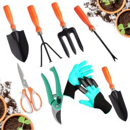 Garden Tool Kit Pruner Cutter Cultivator Fork Transplanter Trowel Weeder Scissor Garden Tool Kit-image-19