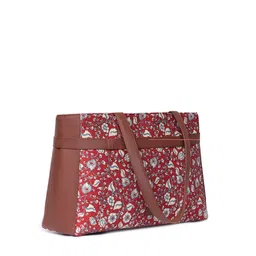ZOUK Floral Printed Structured Tote Bag image 3