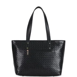 Toteteca Geometric Textured Oversized Structured Shoulder Bag image 4