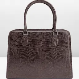 Lino Perros Croc Textured Structured Shoulder Bag image 3