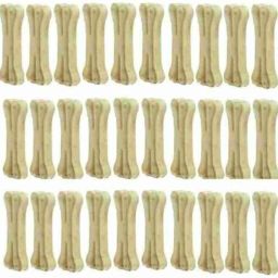 Dog Pet Food 3 Inch Pack of 60 Press Bone Calcium & Twisted Chicken Dog Chew Chicken Dog Chew-image-4