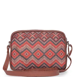 ZOUK Women Geometric Printed Structured Sling Bag image 4