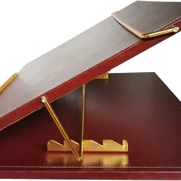 Novelty Store Solid Compartments Foldabel, Height Adjustable, Comfotable Writing/Sketching/Drawing Table/Laptop Stand/Table Top Tan-Leather-12 x 16 Laptop Stand-image-28