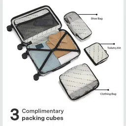 Assembly 2 Pcs Hard-Sided Cabin & Medium Trolley Bag image 5