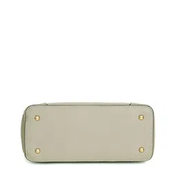 Exotic Cream-Coloured PU Structured Handheld Bag image 5
