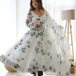 Printed Georgette Semi Stitched Anarkali Gown-picture-9