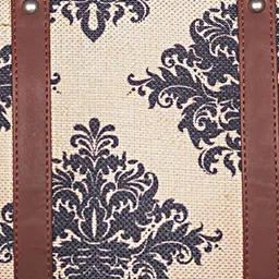 ZOUK Peach-Coloured Floral Printed Structured Handheld Bag image 5