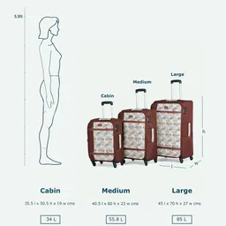 ZOUK Jammu Kaleen Saira Trolley Bag (Medium) image 4