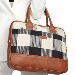 MINI WESST Unisex Checked Laptop Bag-20