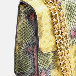 Lino Perros Snake Skin Textured Structured Sling Bag image 4