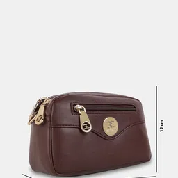 ESBEDA Solid Boxy Shape Structured Sling Bag image 5